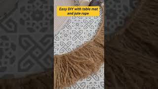 Easy DIY with mat and jute rope #shorts #ytshorts #diy  #viral #trendy #decor #homedecor