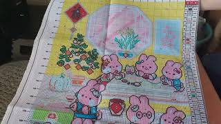 Unboxing toile des lapins #aliexpress #crossstitch #loisirscreatifs #pointdecroix #broderie