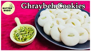 Ghraybeh-Middle Eastern Cookie Recipe |Just 3 ingredients|غريبة |Butterbuds