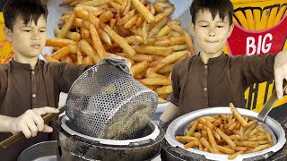 CRISPY FRENCH FRIES 🍟 Afghani Aloo Chips Making | OPTP & McDonald's Style Fries Recipe - Street Food