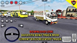 Bus Simulator Indonesia ~ Bharath Benz Truck Mod - Cement Bags Delivery - Android Gameplay FHD 728