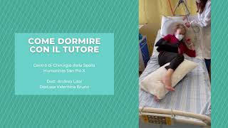 3. Come dormire con il tutore