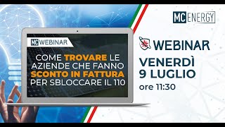 09.07.2021 - PROFESSIONISTI  Come trovare le aziende che fanno sconto in fattura per sbloccare il 11