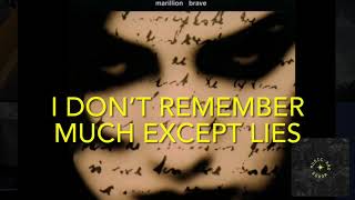 Alone again in the Lap of Luxury-Now wash your Hands (Lyrics )-Marillion/Brave 1998