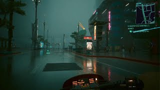 Cyberpunk 2077 - Ray Tracing Graphics Mode In Heavy Rain (PS5 Slim)