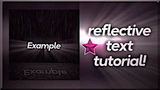 REALISTIC REFLECTIVE TEXT TUTORIAL ON VIDEOSTAR