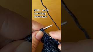 Make one left. M1L. How to make a left leaning increase in knitting #knittingtutorials #knitting