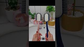 Special soft fur shoe brush with long handle