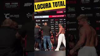 LOCURA TOTAL, cachetada brutal de Tyson vs Paul #miketyson #jakepaul #mma #ufc #boxing #box #faceoff