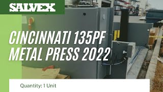 Virtual Product Inspection at Salvex - Cincinnati 135PF Metal Press 2022