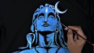 Fabric painting #14 l Adiyogi painting on a T-shirt