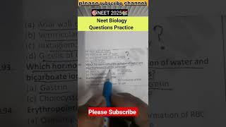 Biology questions practice NEET 2025💫📚🎯 #shorts #shortsfeed #neet #motivation #YouTubeshorts #viral