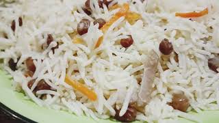 Kabuli pulao Afghani dish ( rice and lamb meat)