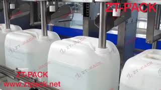 Automatic drum jerry can filling capping line. By net weight