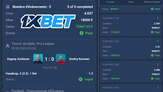 Comment programmer 1xbet pour qu'il te combine des coupons sûre à 90% et empocher des Millions