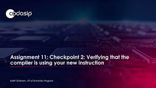 Assignment 11: Checkpoint 2: Verifying that the compiler is using your new instruction