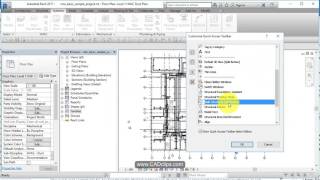 REVIT BASICS 07 INTERFACE RIBBON PANELS TOOLS FLYOUTS QUICK ACCESS TOOLBAR SCALE VISIBILITY