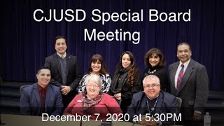 CJUSD Special Board Meeting - Dec 7, 2020