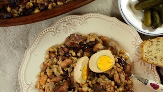 Hungarian Sólet (Cholent) with Goose and Beef