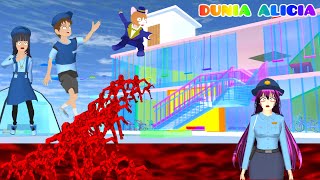 Yuta Mio Dikejar Zombie Lava 🧟Melayang Jadi Menara Kabur Pakai Parkour Lava 😱| Sakura School