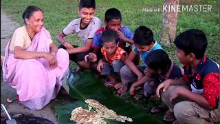 Food charity for village children with village burger | Charity of food for children in village