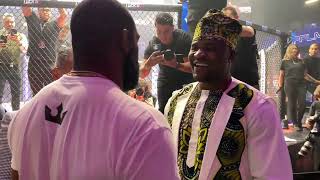 Intense FACE OFF between Jon Jones and Francis Ngannou at a PFL Event #ufc #mma #crazy #boxing #fun