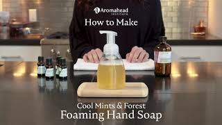 Winter foaming hand soap recipe: Cool Mints & Forest