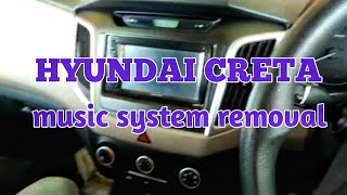 How to remove Hyundai creta music system #hyundaicreta #howtoremove #jinoaugustin