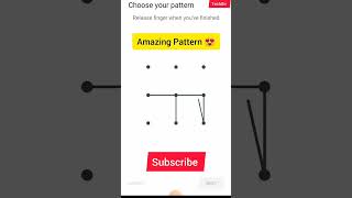 amazing pattern lock #viral #amazing #shorts #pattern