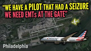 PILOT SUFFERS SEIZURE ON FINAL! American Airlines' First officer INCAPACIATED on final approach.