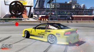 Assetto Corsa - Nissan 180SX RPS13 D-max Type 3 | Drifting | Nevada Freight depot Wheel + Shifter