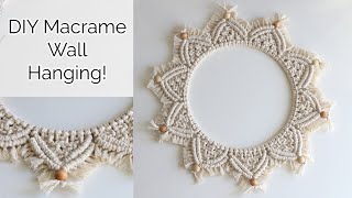 DIY Macrame Wall Hanging Mandala Wreath Tutorial