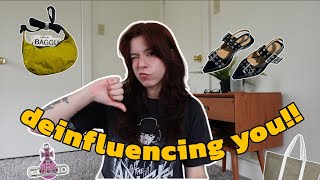 ☆ Let's de-influence each other! (trends i'll be skipping) #antihaul ☆