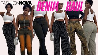 THICK GIRL DENIM TRY ON HAUL FT FASHIONNOVA