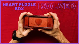 Solving the Heart Secret Opening Puzzle Box II - Puzzle Box With a Sneaky Locking Mechanism!