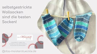 Wollsocken Gr. 39-40 Stricksocken handgestrickt