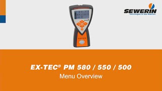 EX-TEC® PM 5xx-series: Gas leak detectors - Menu Overview