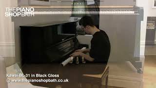 Kawai BL-31 Upright Piano in Black Gloss @ The Piano Shop, Bath