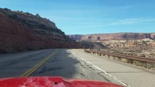 Driving out of Canyonlands National Park