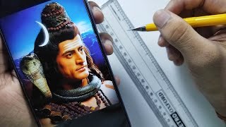 sawan special mahadev drawing 🔱 Outline Tutorial