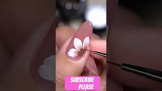 Beautiful nail art | flower nail design one stroke nail art flower design nails 2024