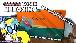 BEST BUDGET MORE BANG FOR YOUR BUCK SMART TV?! - Coocaa 40S3N Unboxing and Quick Review