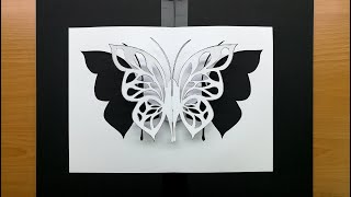 3D Butterfly Card｜Pop Up Card｜Kirigami｜Paper Art｜Origami｜蝴蝶彈出卡片 #305