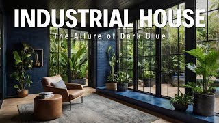 The Allure of Dark Blue: Industrial House Design Revealed