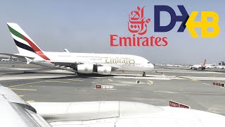 Emirates Boeing 777-300ER Push Back and Take Off from Dubai Airport