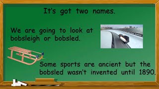 Would you like to try bobsled?