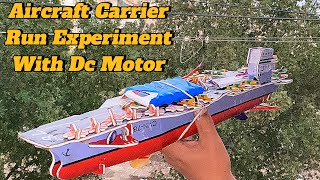 Cardboard Airplane Carrier Run Experiment With DC Motor Battery | Science Project