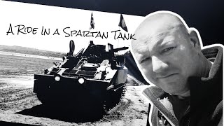 A Ride in a Former British Army Spartan Tank on a Yorkshire beach