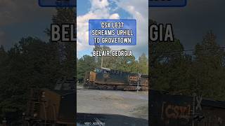 CSX L837 Screams Uphill to Grovetown, Belair, Georgia