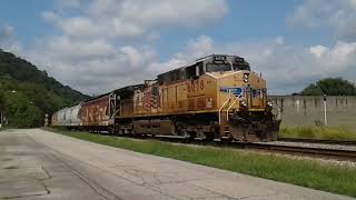 UP 6078 Leads A Military Train On The Kanawha Subdivision